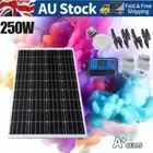 250W Solar Panel Kit Mono Fixed Home Off-Grid Battery Charger Controller USB RV