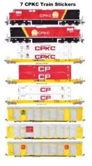 CPKC TTX Intermodal/Auto Rack Train 8 individual Stickers Andy Fletcher