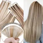 CLEARANCE Tape In 100% Remy Real Human Hair Extensions Skin Weft Full Head Long