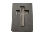 5 oz Gold Custom Cross High Density Graphite Mold 3 oz Silver Necklace 2-3/4"