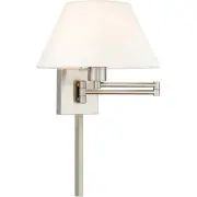Livex Lighting 40039-91 Allison Swing Arm or Wall Lamp Brushed Nickel