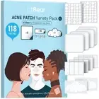 Large Pimple Patches for Face (6 Sizes 118 Patches), Big Hydrocolloid Acne Pa...