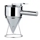 Cupcake Batter Maker Funnel Pancake Batter Dispenser with Handle and Frame Rack