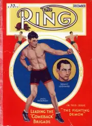 Jack Dempsey And Benny Leonard Ring Boxing Magazine Cover Photo