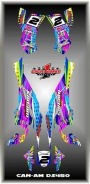 Can-Am DS 450 X mx SEMI CUSTOM GRAPHICS KIT DOTTED