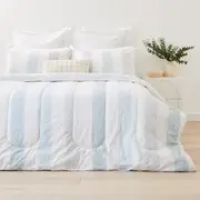 Quinn Cotton Rich Reversible Comforter Set - Double Bed, Blue