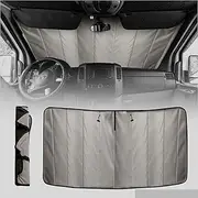 Living in a Bubble Insulated Blackout Windshield Cover for Mercedes Sprinter NCV3 & VS30, 2007-24, All-Weather Sprinter Van Accessories, Vanlife Must Have Windshield Sun Shade and Van Life Essentials