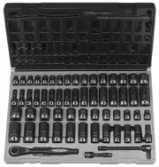 Grey Pneumatic 81659Crd 3/8" Drive 6 Pt 59 Pc Fract. & Metric Duo Socket Set