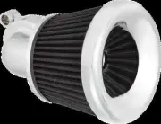 AN Velocity 90 Degree Air Filter Kit Chrome Harley Softail Springer 99-06