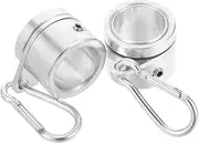 Abaodam 1 Pair Aluminum Alloy Rotating Flag Pole Rings Tangle Mounting Buckle for Durable Outdoor Flag Display Easy Installation