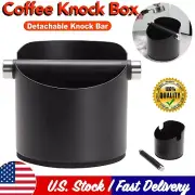 US Coffee Grounds Knock Box Espresso Residue Container Stainless Steel BLACK