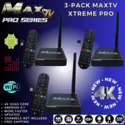 3-PACK NEW MaxTV Xtreme PRO 5G 2024 4K MORE Powerful QUAD CORE 64BIT ANDROID 9.1