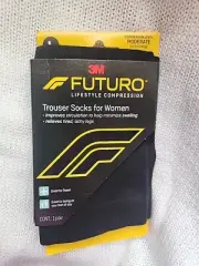 FUTURO Trouser Socks for Women Moderate Compression (15-20 mmHg), Large, 1 Pair