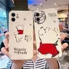 Cute Cartoon Pooh Bear Silicone Case Cover for iPhone 13 16 15 14 12 11 Pro Max