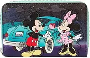 [Loungefly] Disney Mickey and Minnie Date Night Drive-in Zip Wallet