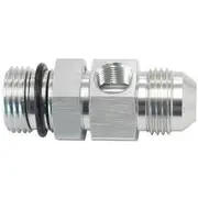 Aeroflow -6Orb To -6AN With 1/8" Port Silver - AF904-06S