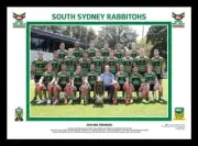 NRL South Sydney Rabbitohs Premiers Team Photo Framed