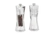 Cole & Mason Aldeburgh 14cm Acrylic Salt & Pepper Mill Spice Grinder Set Clear
