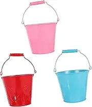 FELTECHELECTR 3pcs Capacity Stainless Steel Ice Bucket Portable Beer Storage Tool for Parties for Snacks Wine Bottles and Ice with Sturdy Handle and Stable Base
