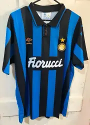 Inter Milan 93 94 Shirt Retro Jersey Internazionale Umbro Fiorucci Bergkamp 90s