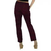 Bimba Women Red Printed Trouser Casual Pants With Pocket Boho Clothing-Dsj
