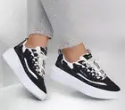 Woman Skechers Cordova Classic-Solid Score Shoe 185069 Black/White Brand New