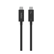 Belkin Connect Thunderbolt 4 Cable 1M Passive - Black (INZ003bt1MBK), 40Gbps, 100W Power Delivery, Thunderbolt 4 certified,Reversible Type-C Connector