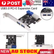 PCI-E To USB3.0 5Gbps Speed Expansion Card Adapter with Dual Ports 20-pin AU
