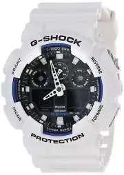 Casio Men's G-Shock GA100B-7A White Resin Quartz Watch