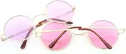 [VALICLUD] Round Retro Sunglasses UV Sunglasses Round Eyeglasses Sunglasses for Women Solar Women Round Circular Sunglasses Bracelets Circle Glare Night Trendy Tinted Round Sunglasses Green