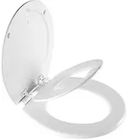 NextStep2 Toilet Seat with Built-in Toddler Potty Training Seat, Slow Close, Easy Clean, Magnetic Removable Kids Seat, Round, White