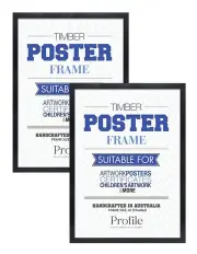 [Profile Australia] Australian Made Timber Poster Frame 2Pack in Black