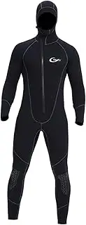 Hellery Men's Full Body Neoprene Wetsuit 5mm for Kayaking and Water Activities