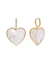 Eye Candy LA Shell Pearl Drop Earring