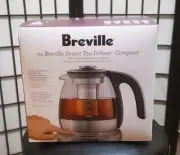 Breville BTM500CLR Smart Tea Infuser Compact Tea Maker, Brushed SS Brand New