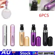 6pcs Mini Perfume Atomizer Easy Fill Refillable Pump Spray Pocket Bottle 5ml AU