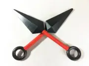 Wooden Naruto Ninja Kunai Throwing Knife 2 Set Black Cosplay
