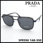 RARE PRADA Sunglasses Luxury SPR59U 1AB 5S0 Black Double Bridge Krings Men s W