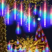 144 LED Solar Lights Rain Tree String Light Halloween Xmas Decor