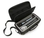 CM Travel Mic Case fits 2 Microphones by Sennheiser, Shure Mics and More in Tray