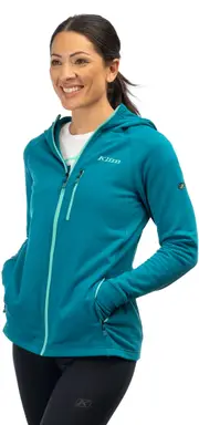 Klim Halo Hoodie, functional jacket women , color: Petrol , size: XS