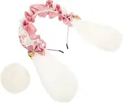 [MERRYHAPY] 1 Set Bunny Ear Headband Tail Interesting Costume Prop Costume Party Accessory Unique Cosplay Prop Rabbit Dress Prop Costume Decor Accessory Costume Party Prop Rabbit Tail Prop