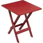 Gracious Living Quick-Fold 17 In. Square Crimson Red Folding Side Table Gracious