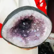 7670g Natural Amethyst geode quartz cluster crystal specimen Healing T60