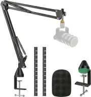 Rode Podmic Stand with Pop Filter - Microphone Boom Arm with Foam Windscreen