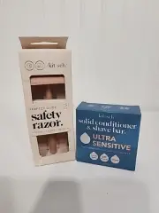 Kitsch Perfect Glide Safety Razor 5 Blades And Shave Bar