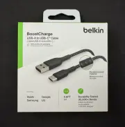 Belkin BoostCharge USB-A to USB-C Braided Cable 6.6FT CAB002