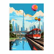 Dubai Pop Art Poster Canvas Print