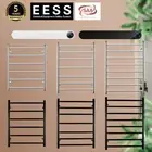 Round Electric Heated Towel Rack SS304 Holder Rail 6 7 8 Bars Smart Dryer Warmer