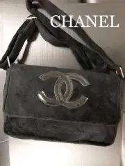 New CHANEL Novelty Shoulder Bag Diagonal Black